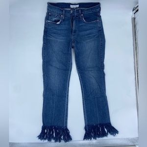 Jeans with fringe